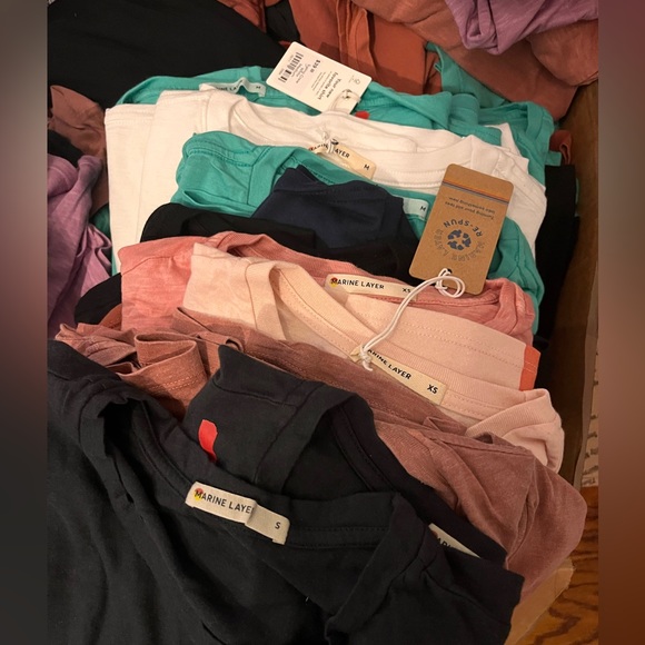 Marine Layer 15 Pack TEES Bundle Size SMALL Only (various designs and colors)